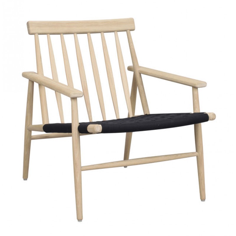 RO Canwood Lounge Chair Whitewash/Black